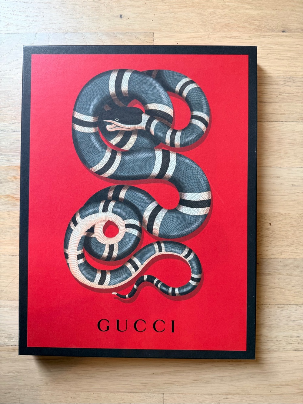 Gucci Red Snake Box For Scarf